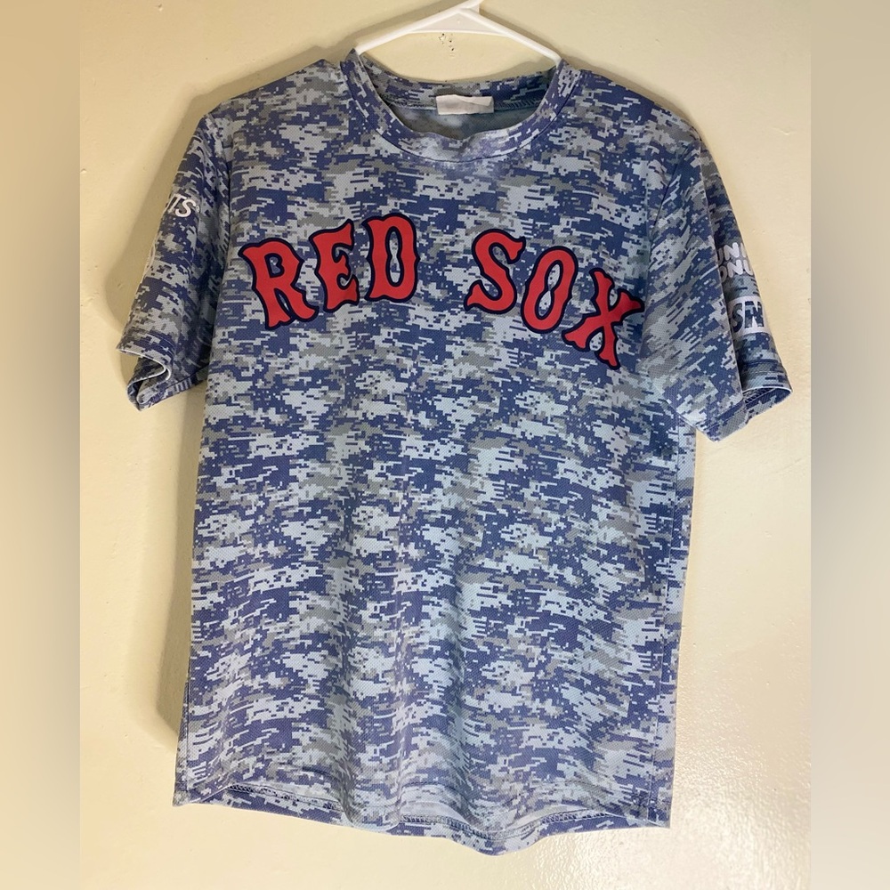 boston red sox ted williams throwback camo jersey mlb baseball m Rare Dunkin